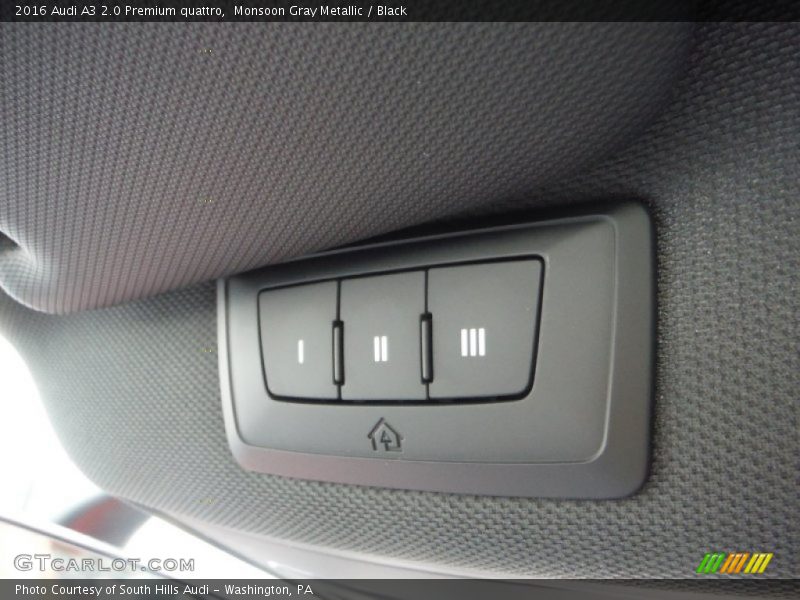 Monsoon Gray Metallic / Black 2016 Audi A3 2.0 Premium quattro