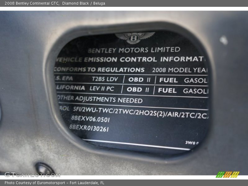 Diamond Black / Beluga 2008 Bentley Continental GTC