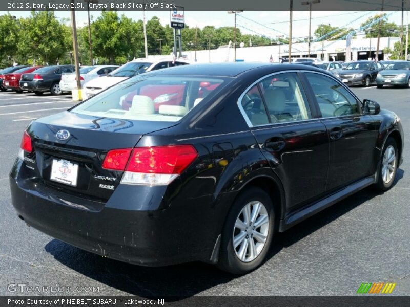 Crystal Black Silica / Off Black 2012 Subaru Legacy 2.5i