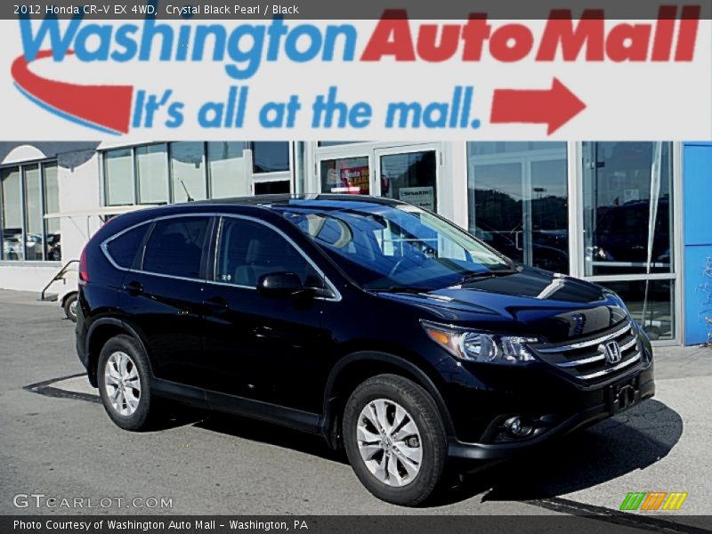 Crystal Black Pearl / Black 2012 Honda CR-V EX 4WD