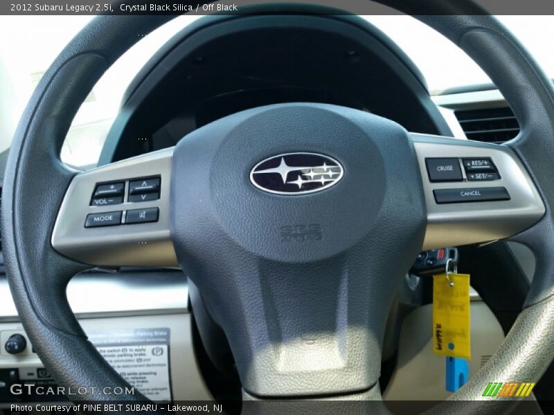 Crystal Black Silica / Off Black 2012 Subaru Legacy 2.5i