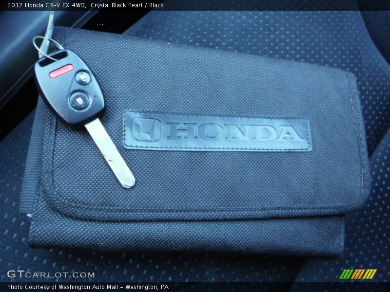 Crystal Black Pearl / Black 2012 Honda CR-V EX 4WD