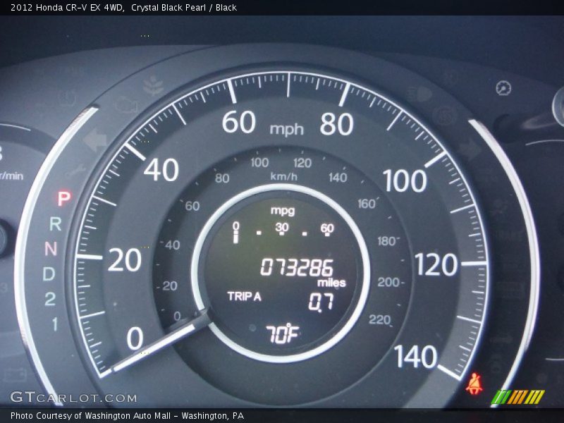 Crystal Black Pearl / Black 2012 Honda CR-V EX 4WD