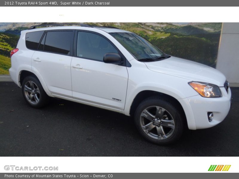 Super White / Dark Charcoal 2012 Toyota RAV4 Sport 4WD