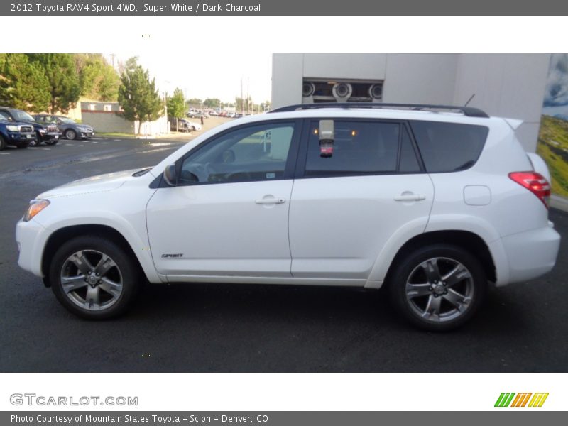 Super White / Dark Charcoal 2012 Toyota RAV4 Sport 4WD