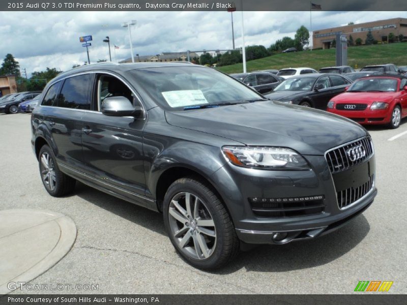 Daytona Gray Metallic / Black 2015 Audi Q7 3.0 TDI Premium Plus quattro
