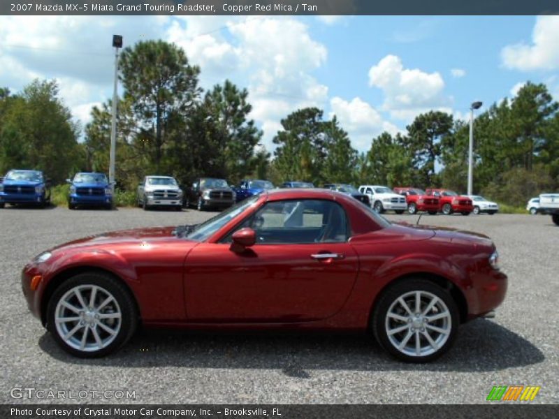 Copper Red Mica / Tan 2007 Mazda MX-5 Miata Grand Touring Roadster