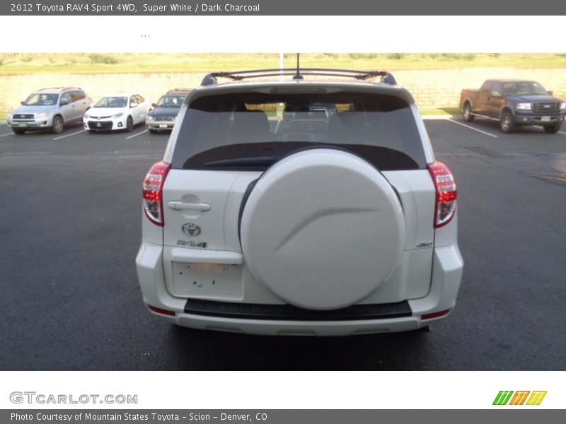 Super White / Dark Charcoal 2012 Toyota RAV4 Sport 4WD