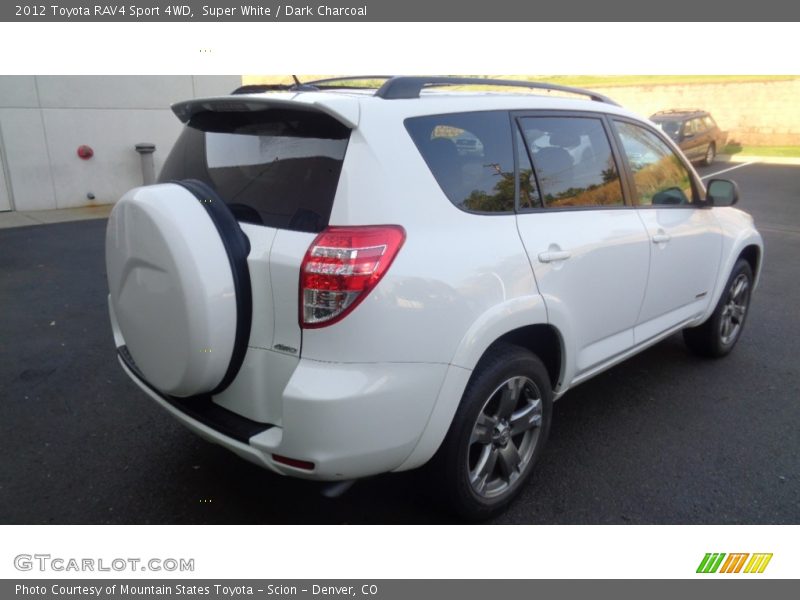 Super White / Dark Charcoal 2012 Toyota RAV4 Sport 4WD
