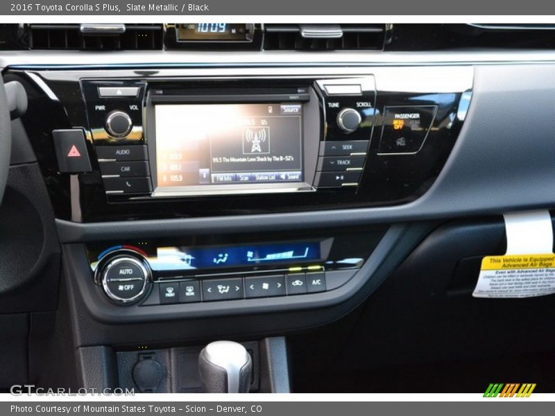 Slate Metallic / Black 2016 Toyota Corolla S Plus
