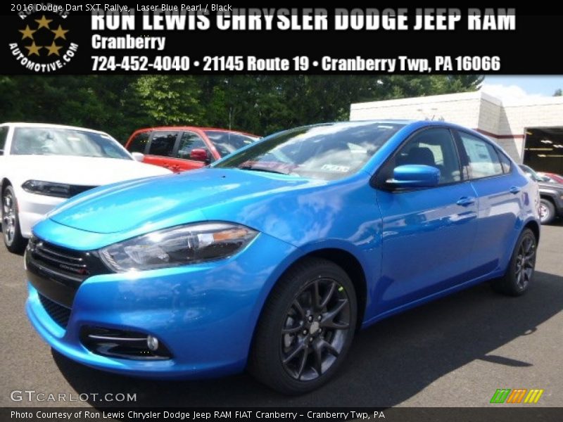 Laser Blue Pearl / Black 2016 Dodge Dart SXT Rallye