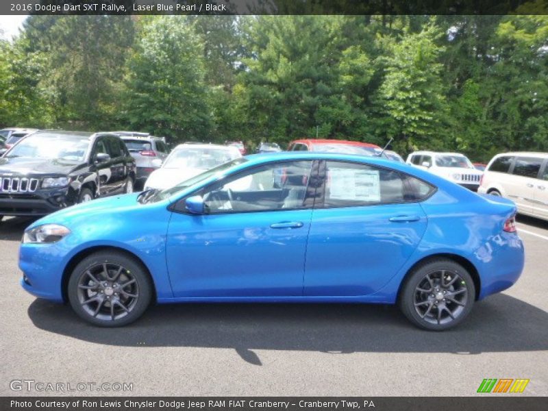 Laser Blue Pearl / Black 2016 Dodge Dart SXT Rallye