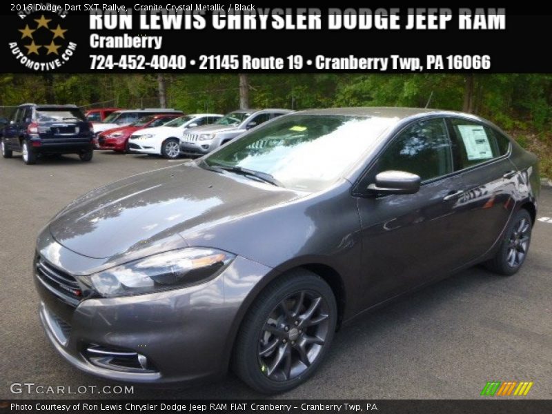 Granite Crystal Metallic / Black 2016 Dodge Dart SXT Rallye