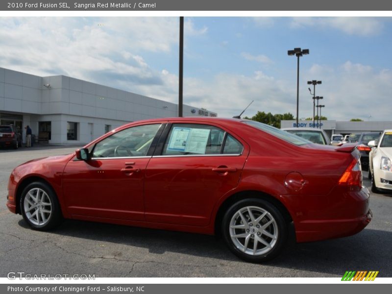 Sangria Red Metallic / Camel 2010 Ford Fusion SEL