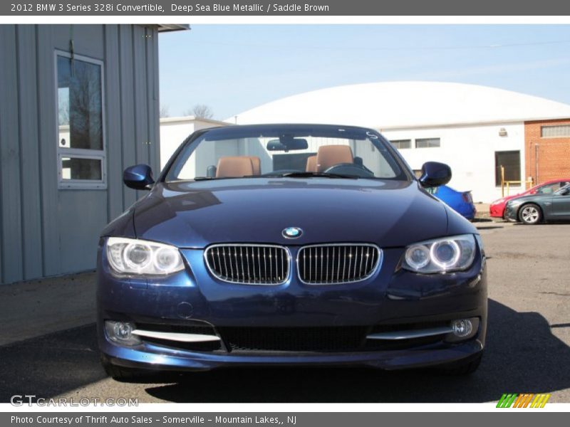Deep Sea Blue Metallic / Saddle Brown 2012 BMW 3 Series 328i Convertible