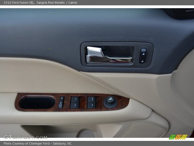 Sangria Red Metallic / Camel 2010 Ford Fusion SEL