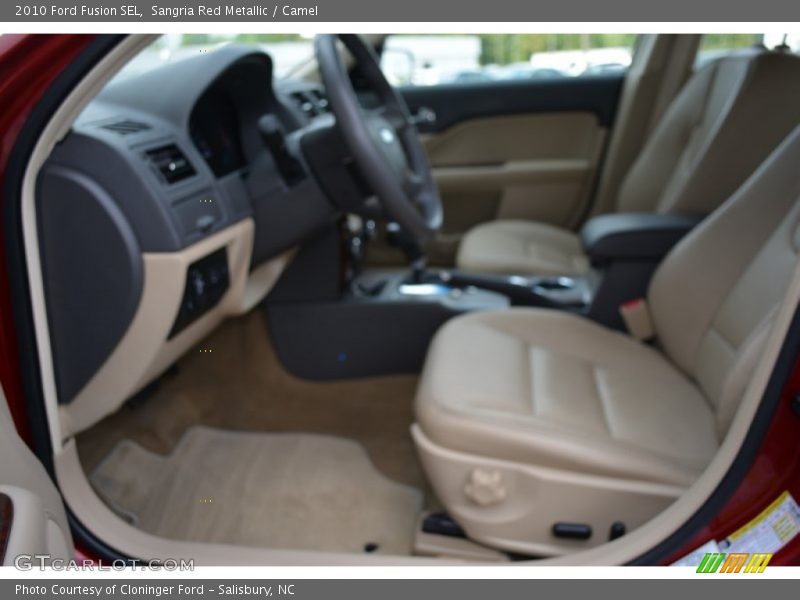 Sangria Red Metallic / Camel 2010 Ford Fusion SEL