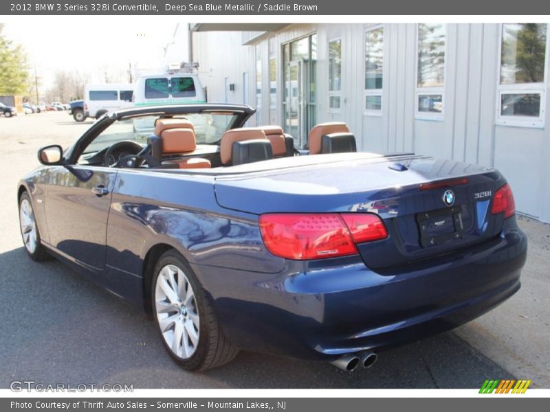 Deep Sea Blue Metallic / Saddle Brown 2012 BMW 3 Series 328i Convertible