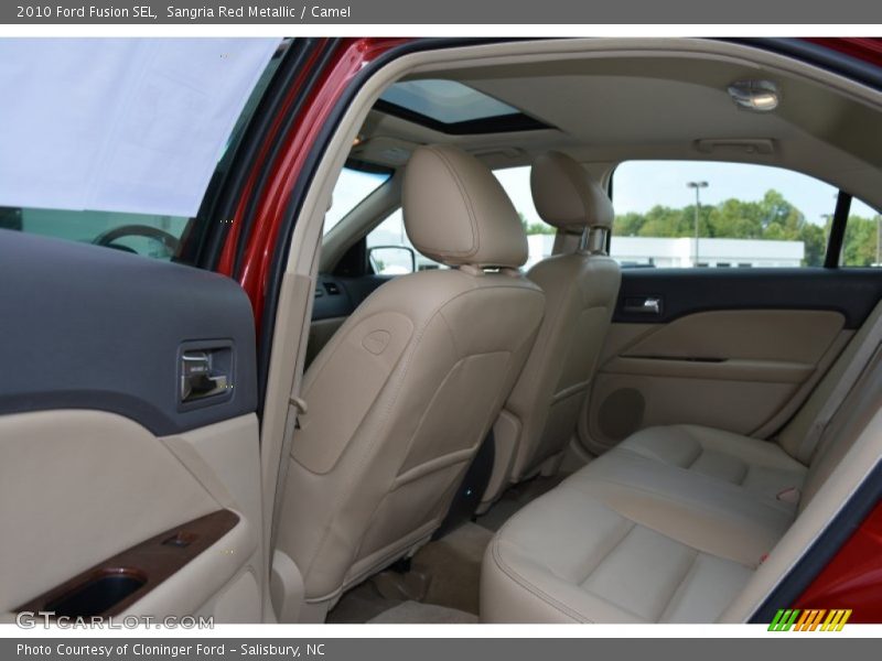 Sangria Red Metallic / Camel 2010 Ford Fusion SEL