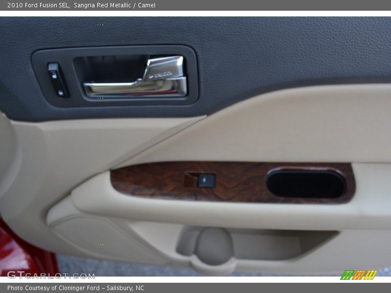 Sangria Red Metallic / Camel 2010 Ford Fusion SEL