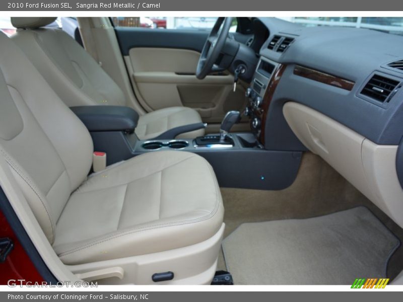 Sangria Red Metallic / Camel 2010 Ford Fusion SEL