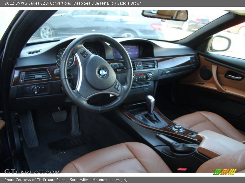 Deep Sea Blue Metallic / Saddle Brown 2012 BMW 3 Series 328i Convertible