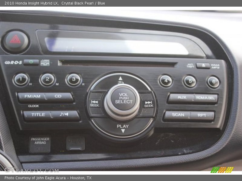 Crystal Black Pearl / Blue 2010 Honda Insight Hybrid LX