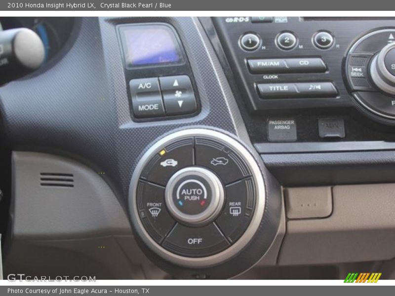 Crystal Black Pearl / Blue 2010 Honda Insight Hybrid LX