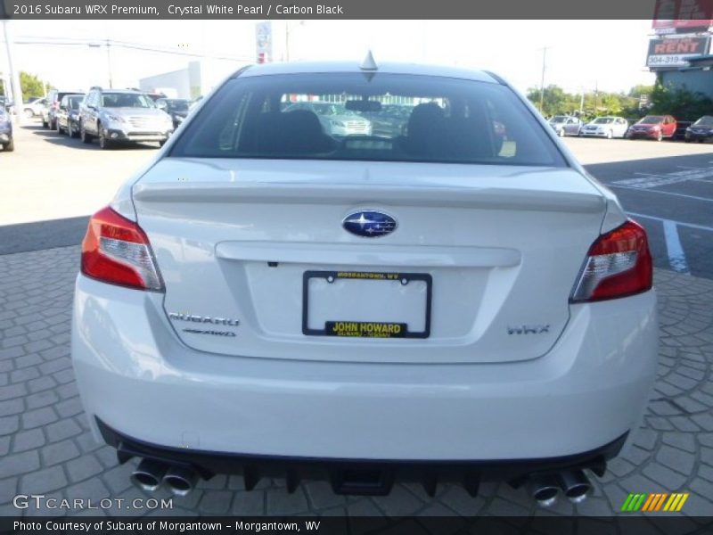 Crystal White Pearl / Carbon Black 2016 Subaru WRX Premium
