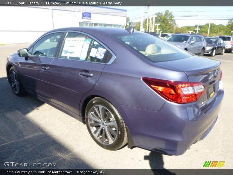 Twilight Blue Metallic / Warm Ivory 2016 Subaru Legacy 2.5i Limited