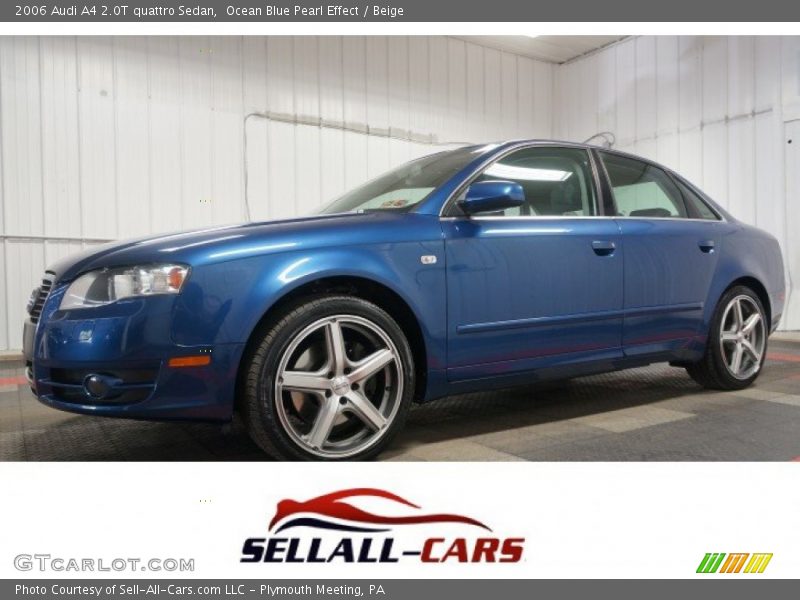 Ocean Blue Pearl Effect / Beige 2006 Audi A4 2.0T quattro Sedan