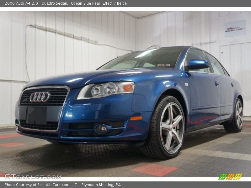 Ocean Blue Pearl Effect / Beige 2006 Audi A4 2.0T quattro Sedan
