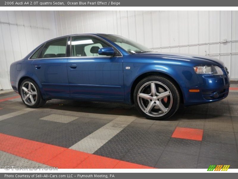 Ocean Blue Pearl Effect / Beige 2006 Audi A4 2.0T quattro Sedan