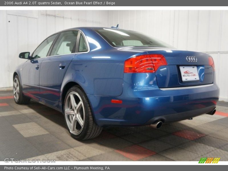 Ocean Blue Pearl Effect / Beige 2006 Audi A4 2.0T quattro Sedan