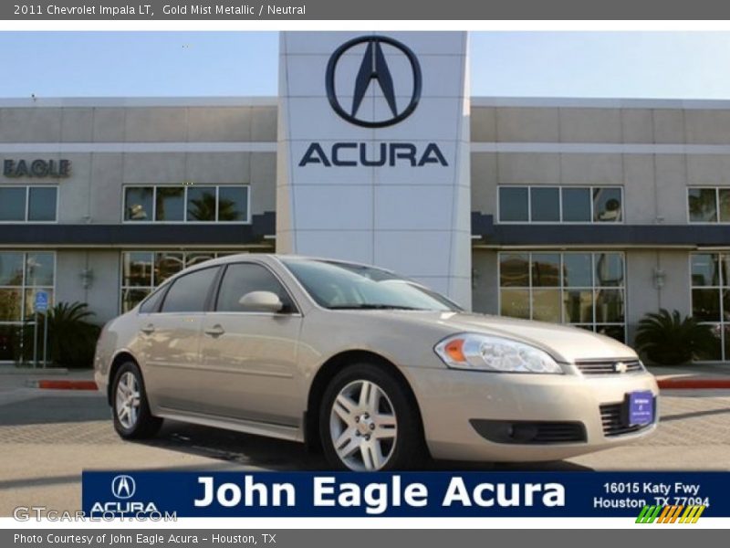 Gold Mist Metallic / Neutral 2011 Chevrolet Impala LT