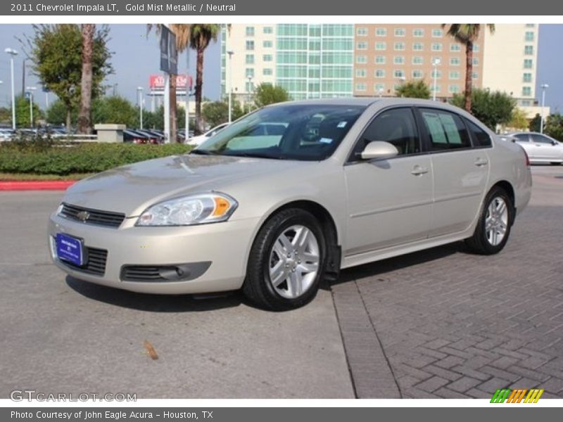 Gold Mist Metallic / Neutral 2011 Chevrolet Impala LT