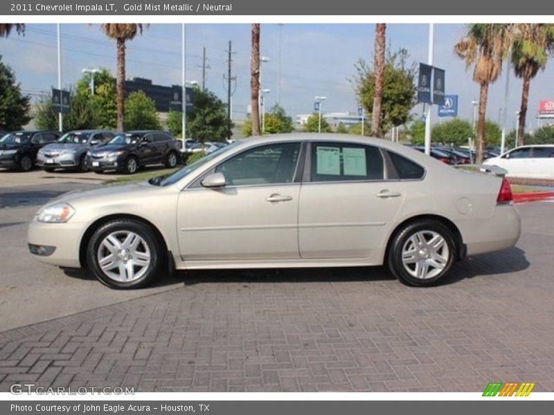 Gold Mist Metallic / Neutral 2011 Chevrolet Impala LT