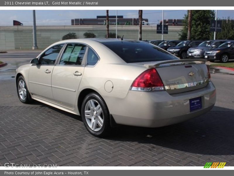 Gold Mist Metallic / Neutral 2011 Chevrolet Impala LT