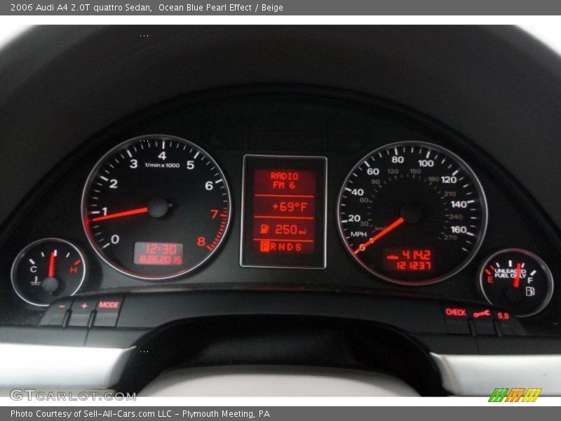 Ocean Blue Pearl Effect / Beige 2006 Audi A4 2.0T quattro Sedan