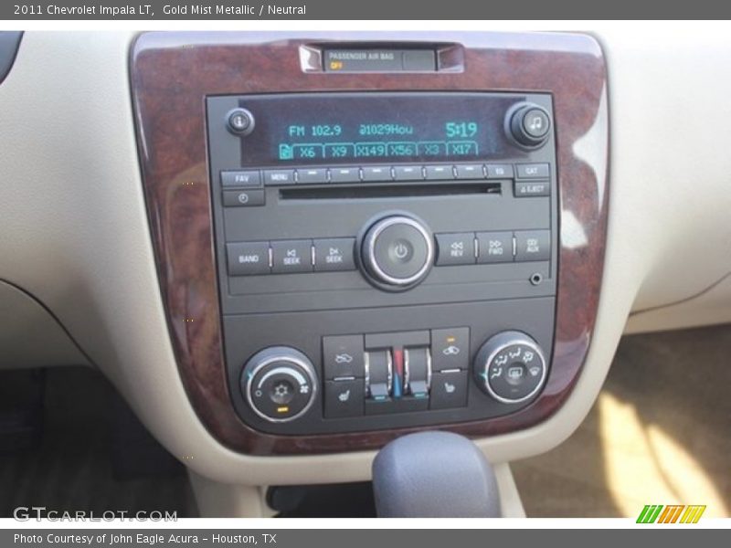Gold Mist Metallic / Neutral 2011 Chevrolet Impala LT
