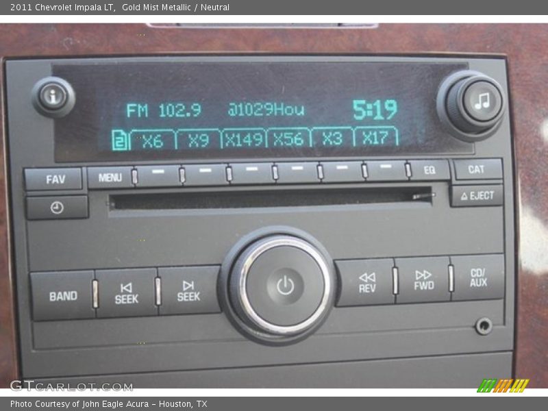 Gold Mist Metallic / Neutral 2011 Chevrolet Impala LT