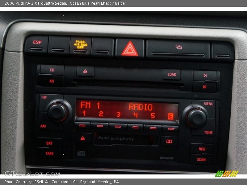 Ocean Blue Pearl Effect / Beige 2006 Audi A4 2.0T quattro Sedan