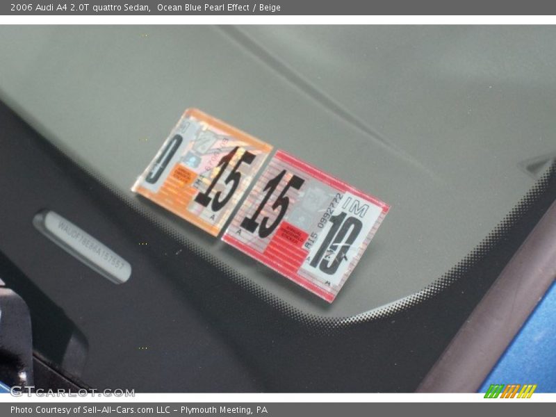 Ocean Blue Pearl Effect / Beige 2006 Audi A4 2.0T quattro Sedan