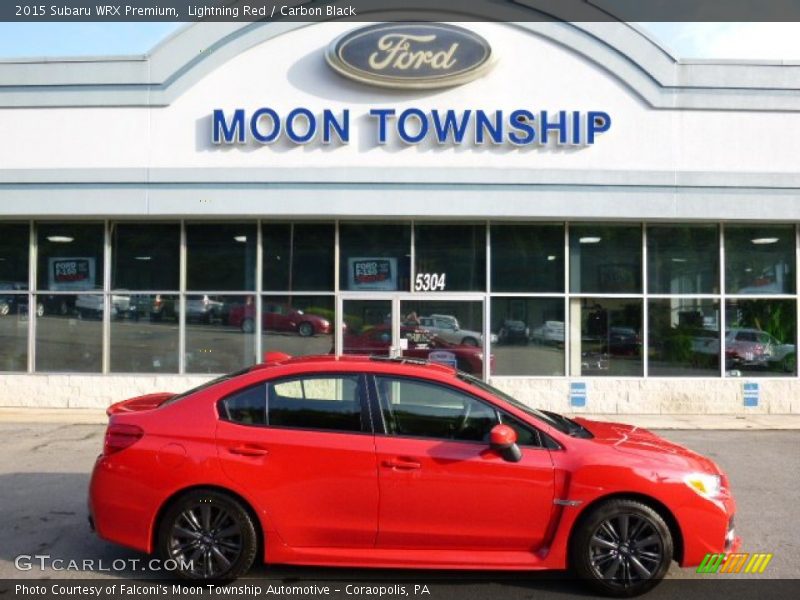Lightning Red / Carbon Black 2015 Subaru WRX Premium