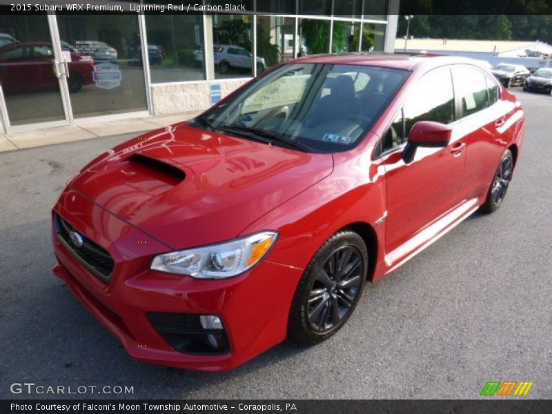 Lightning Red / Carbon Black 2015 Subaru WRX Premium