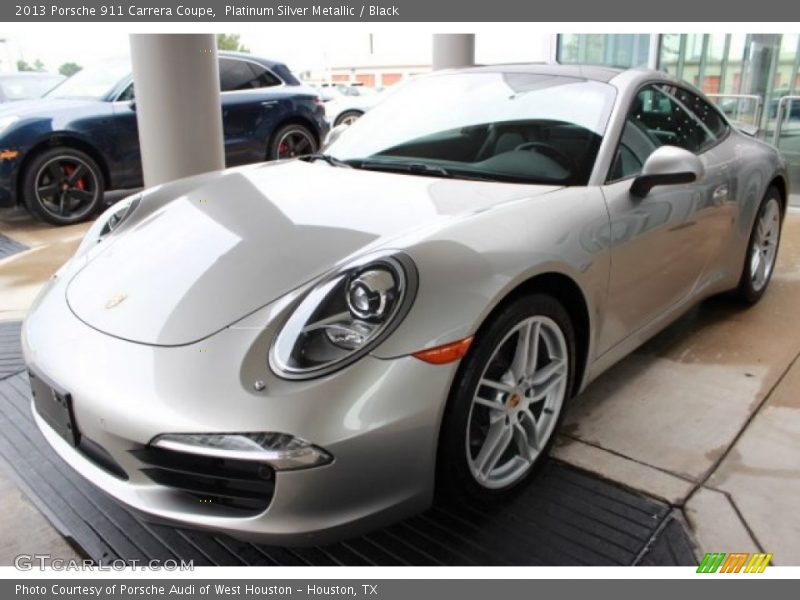 Platinum Silver Metallic / Black 2013 Porsche 911 Carrera Coupe