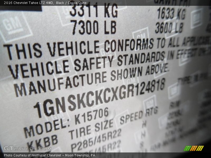 Black / Cocoa/Dune 2016 Chevrolet Tahoe LTZ 4WD