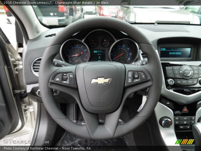 Champagne Silver Metallic / Jet Black 2016 Chevrolet Cruze Limited LT