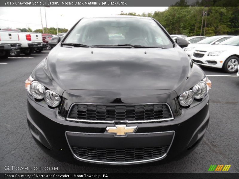 Mosaic Black Metallic / Jet Black/Brick 2016 Chevrolet Sonic LT Sedan