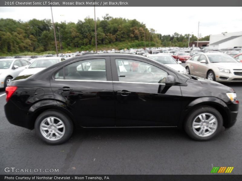  2016 Sonic LT Sedan Jet Black/Brick Interior